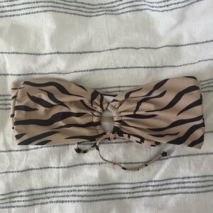 Zebra Printed SHEIN Bikini Top